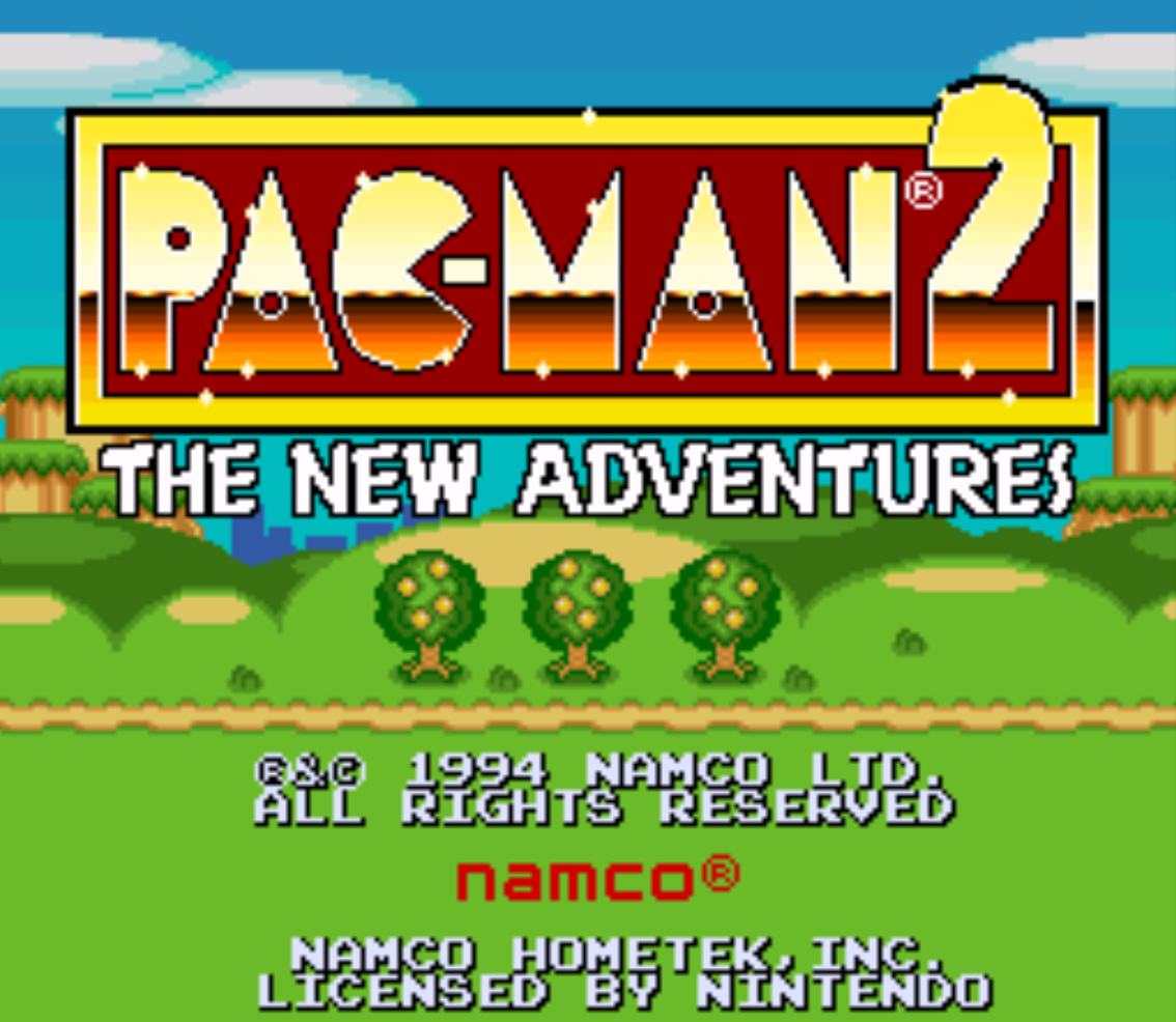 Pac-man 2 The New Adventure Title Screen